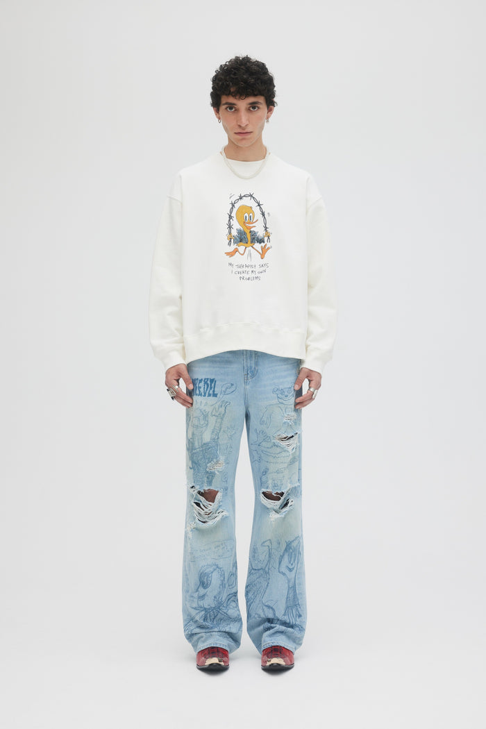 domrebel SKIP SWEATSHIRT Black