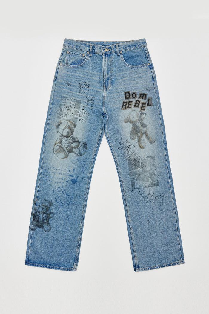 domrebel STUFFY BOOTCUT JEANS Mid Blue