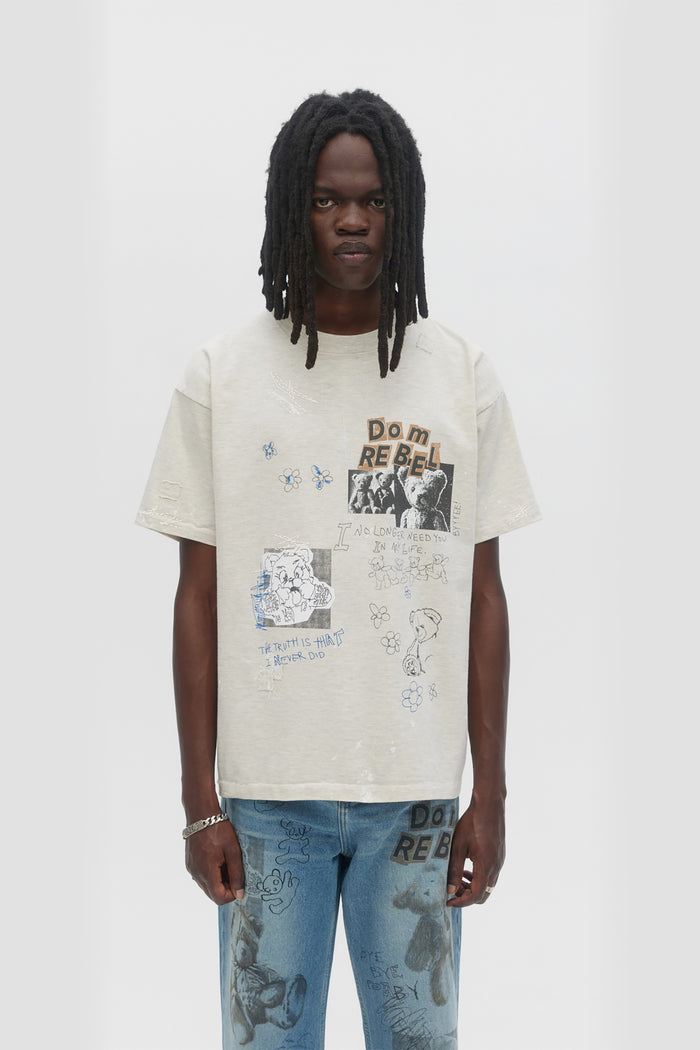 Domrebel STUFFY T-SHIRT GREIGE