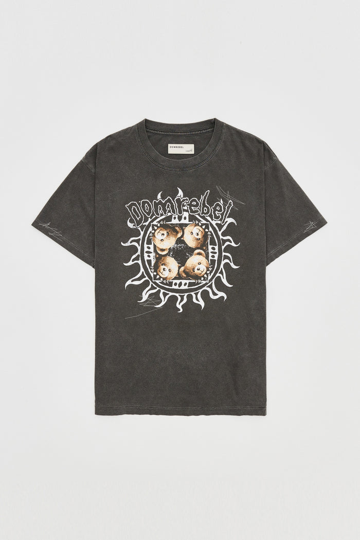 domrebel SUNGAZE T-SHIRT Faded Black