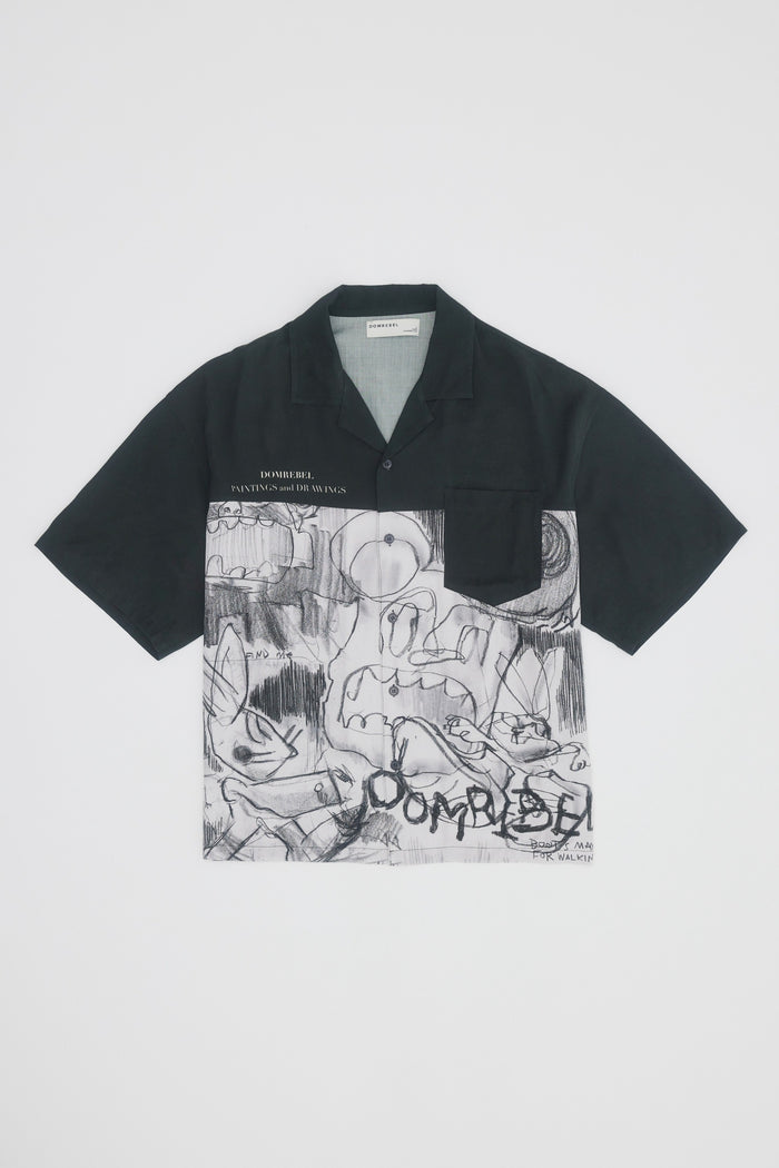 Domrebel THERAPY CAMP COLLAR SHIRT Black