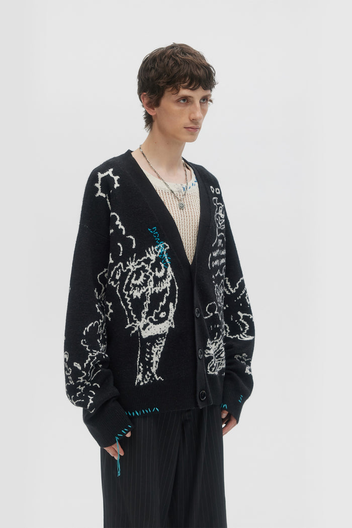 Domrebel UTOPIA CARDIGAN Black