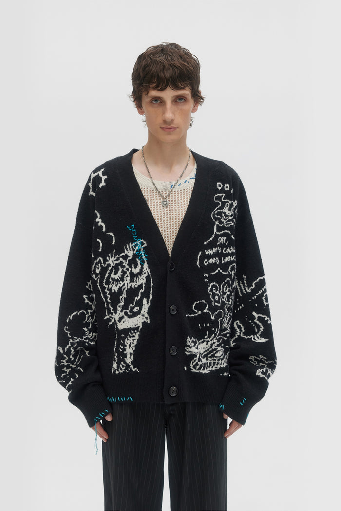 Domrebel UTOPIA CARDIGAN Black