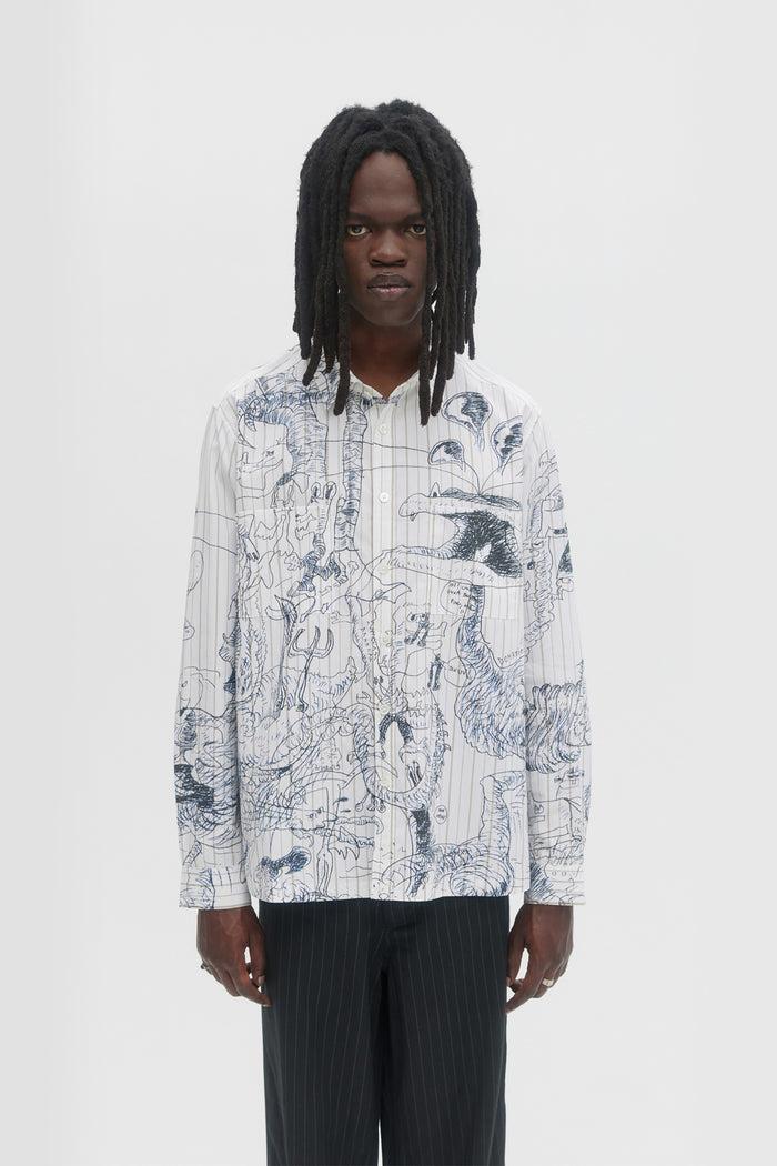 Domrebel UTOPIA LONGSLEEVE SHIRT Beige