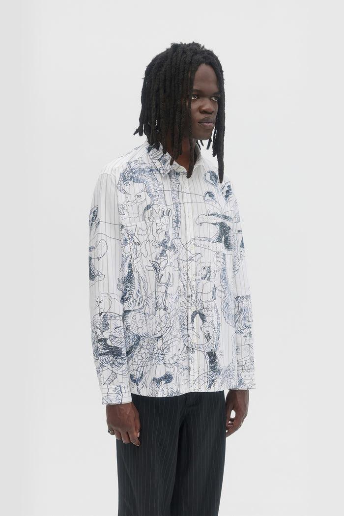 Domrebel UTOPIA LONGSLEEVE SHIRT Beige