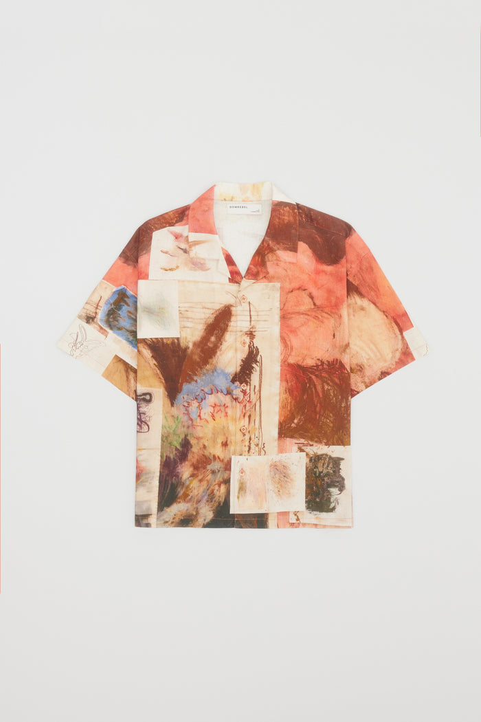 Domrebel WALLFLOWER CAMP COLLAR SHIRT Red