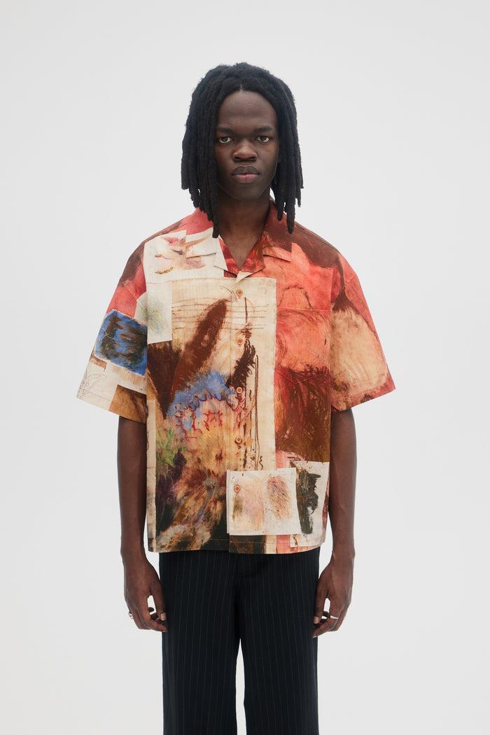 Domrebel WALLFLOWER CAMP COLLAR SHIRT Red