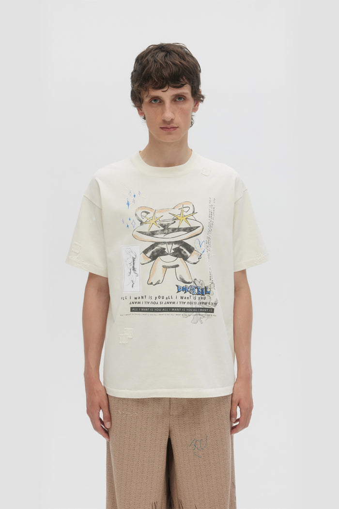 Domrebel WANTED T-SHIRT ANTIQUE