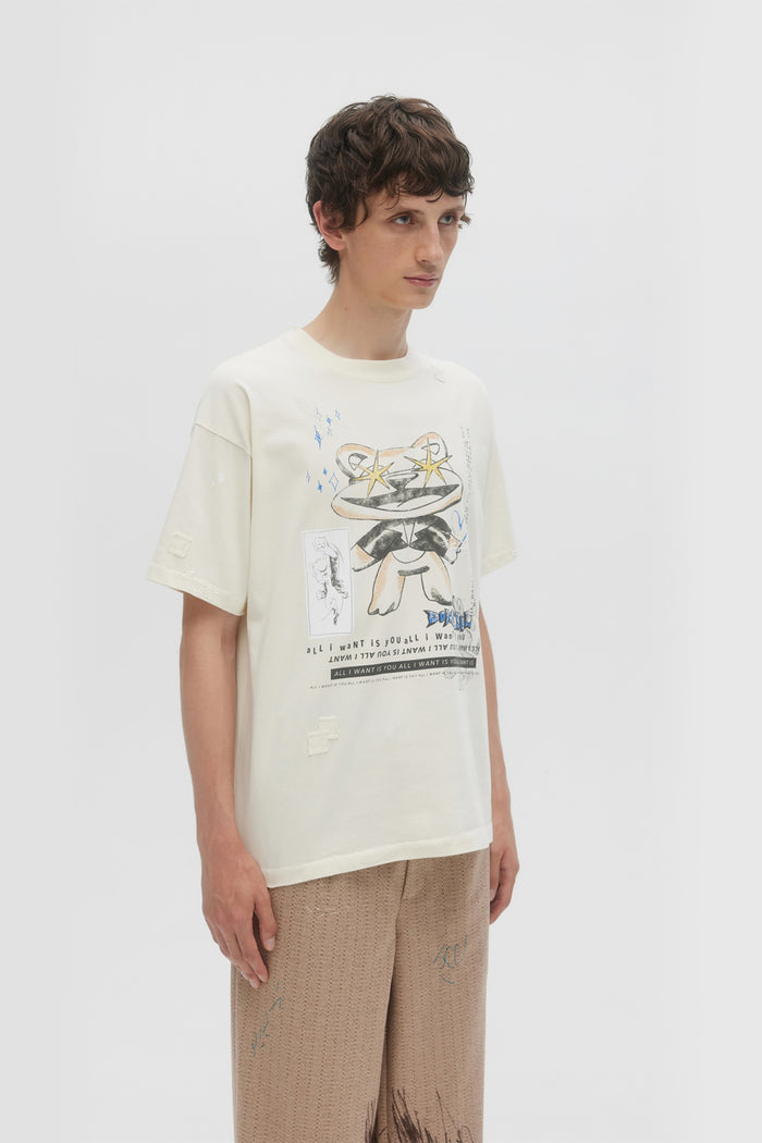 Domrebel WANTED T-SHIRT ANTIQUE