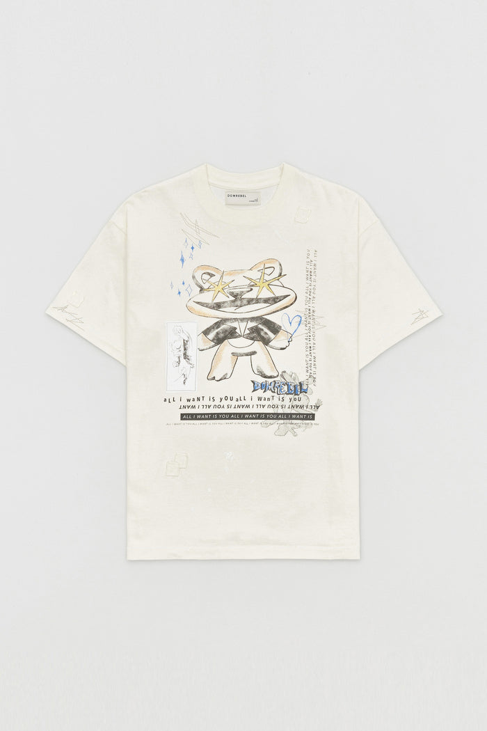 domrebel WANTED T-SHIRT ANTIQUE