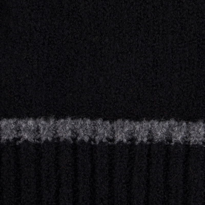 Doré Doré Bonnet à Pompon En Laine Polaire - Gris Et Noir