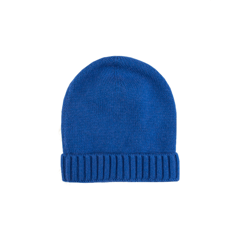 doré doré Bonnet en laine mérinos et cachemire - Bleu France