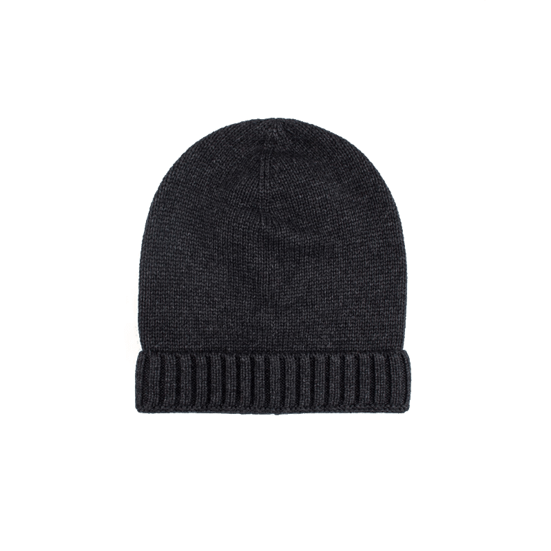 Doré Doré Bonnet En Laine Mérinos Et Cachemire - Gris Anthracite