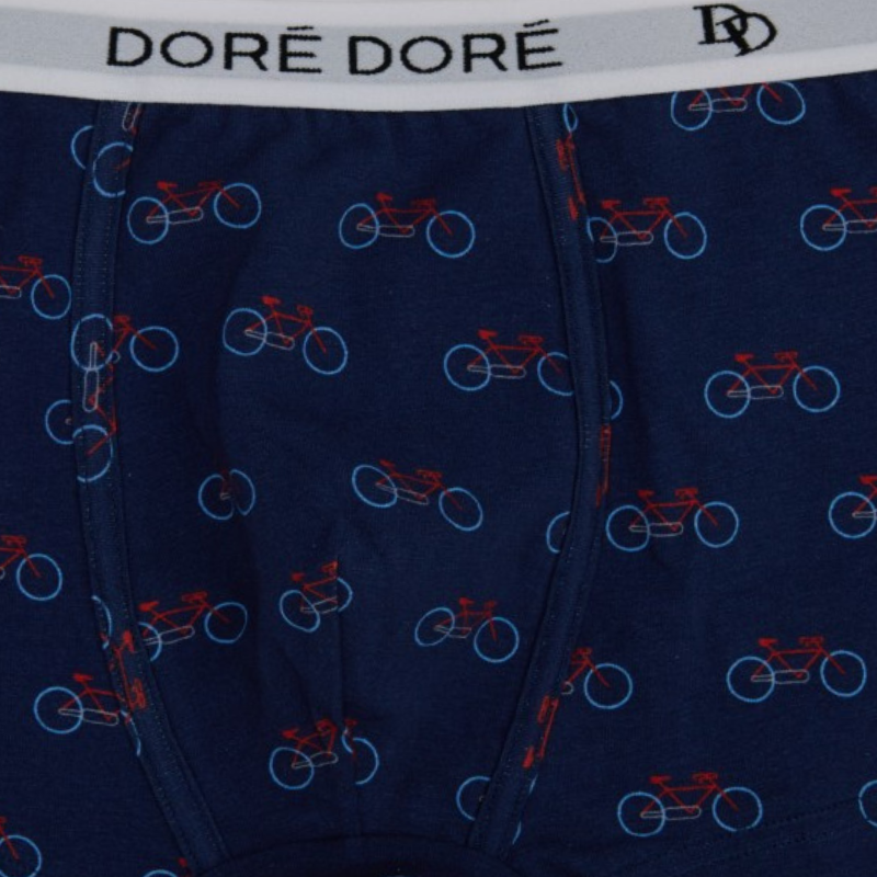 Doré Doré Boxer Homme En Coton Fantaisie Bicyclettes - Bleu Voilier & Bleu Drapeau