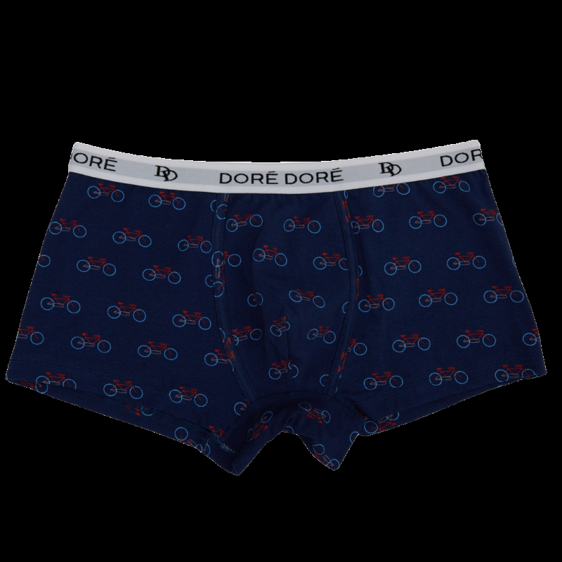 doré doré Boxer homme en coton fantaisie bicyclettes - Bleu Voilier & Bleu Drapeau