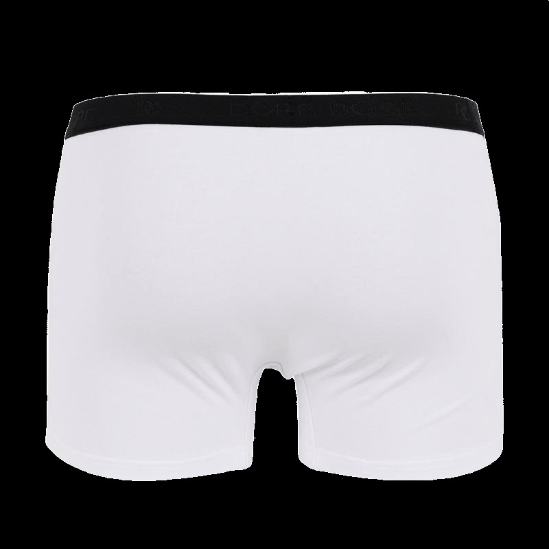 Doré Doré Boxer Pour Homme En Coton Stretch Uni Avec Bande élastique Siglée - Blanc