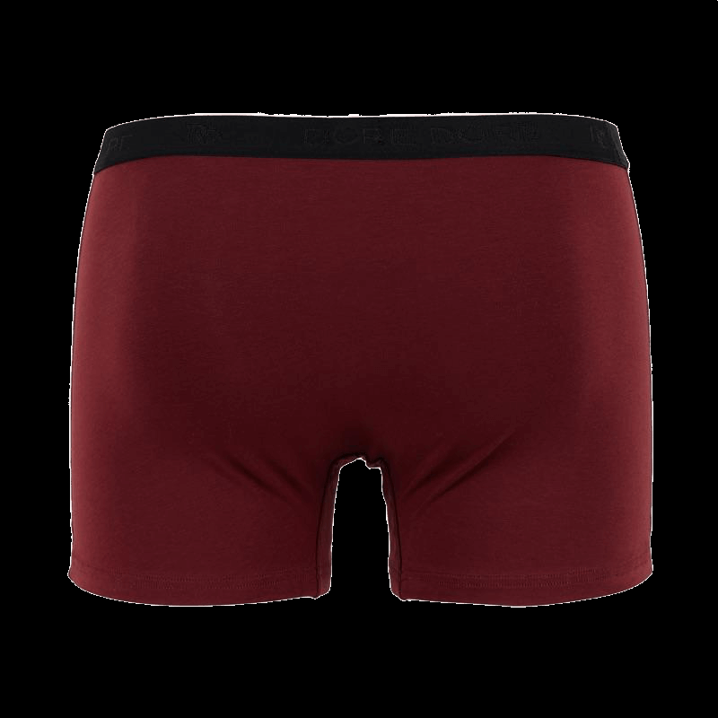 Doré Doré Boxer Pour Homme En Coton Stretch Uni Avec Bande élastique Siglée - Aubergine