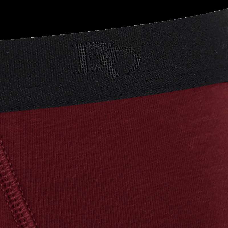 Doré Doré Boxer Pour Homme En Coton Stretch Uni Avec Bande élastique Siglée - Aubergine