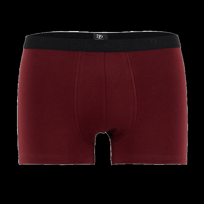 doré doré Boxer pour homme en coton stretch uni avec bande élastique siglée - Aubergine