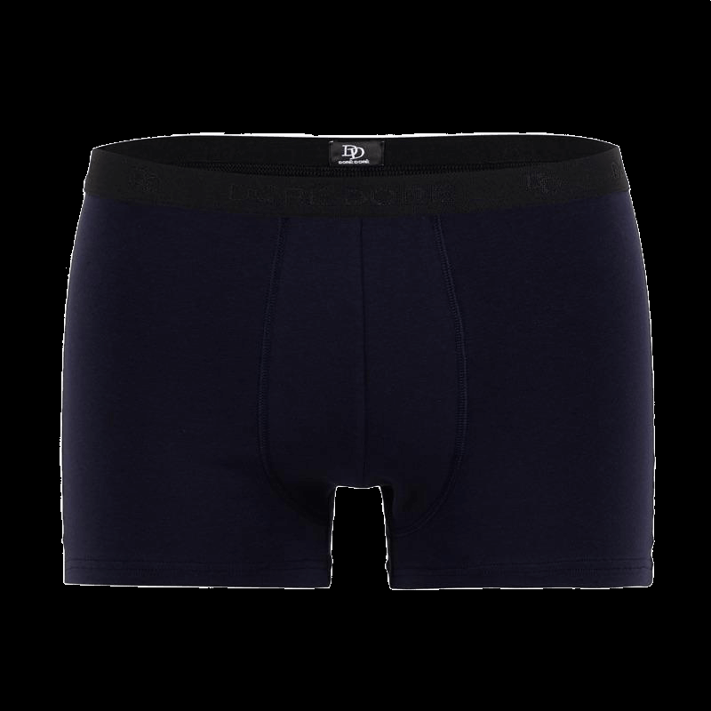 doré doré Boxer pour homme en coton stretch uni avec bande élastique siglée - Bleu marine foncé