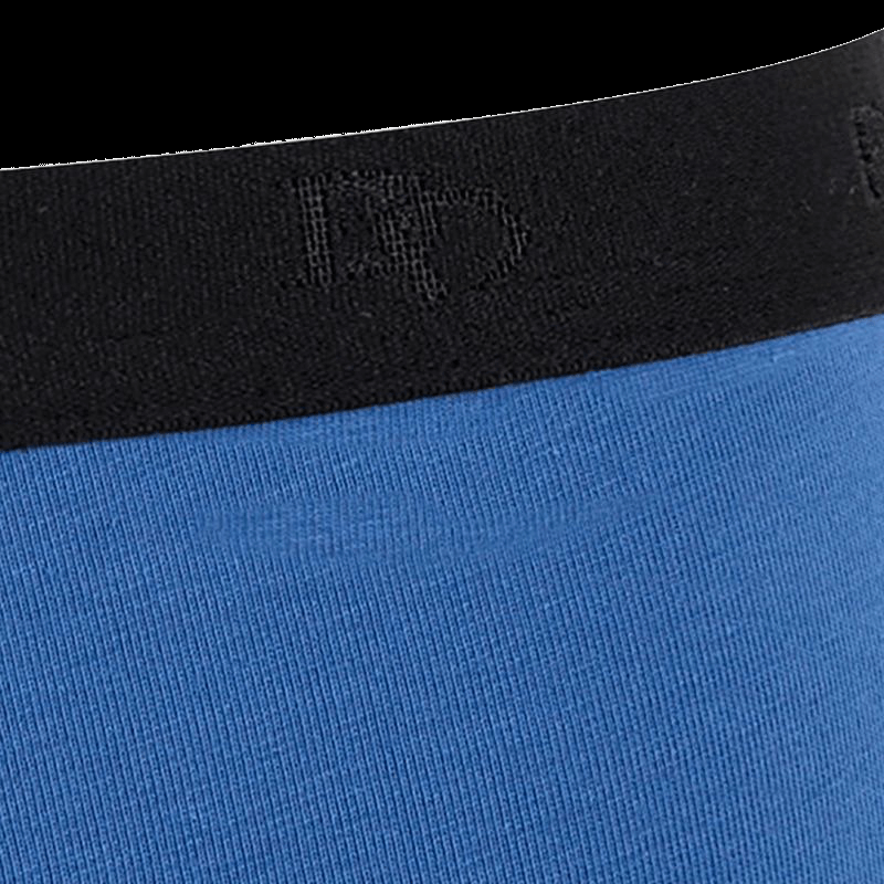 Doré Doré Boxer Pour Homme En Coton Stretch Uni Avec Bande élastique Siglée - Bleu Macadam