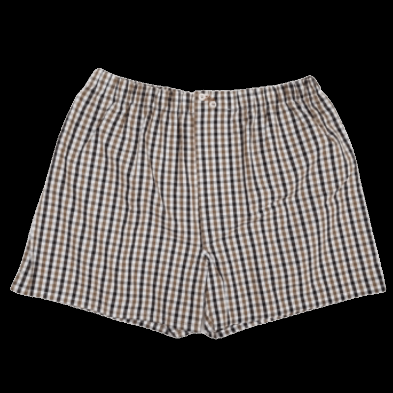 doré doré Caleçon homme en coton à motif - Bleu marine & terre
