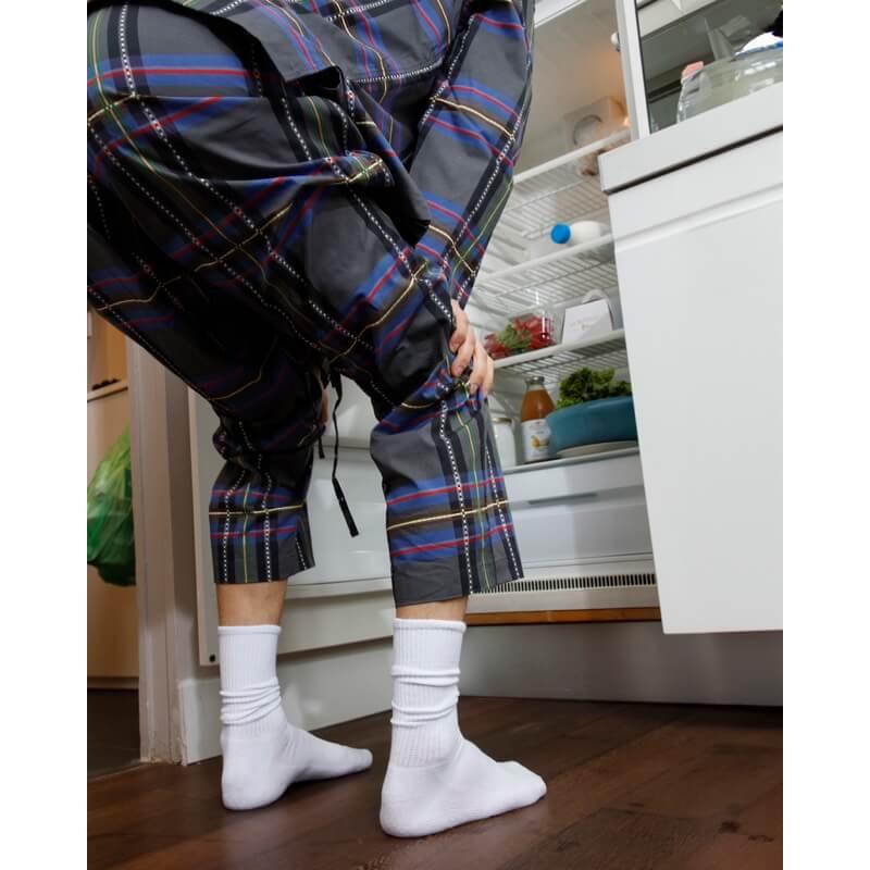 Doré Doré Chaussette À Côtes En Coton Mélangé Semelle Bouclette - Blanc