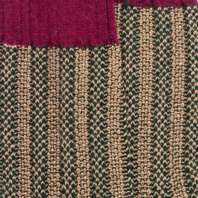 Doré Doré Chaussettes à Côtes Pour Femmes En Laine Vierge De Riz Viscose Et Cachemire - Beige Désert