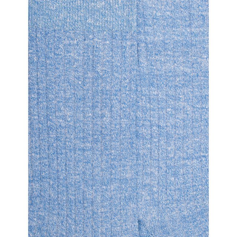 Doré Doré Chaussettes à Côtes Unies En Lin Et Coton Pour Hommes - Bleu Bassin