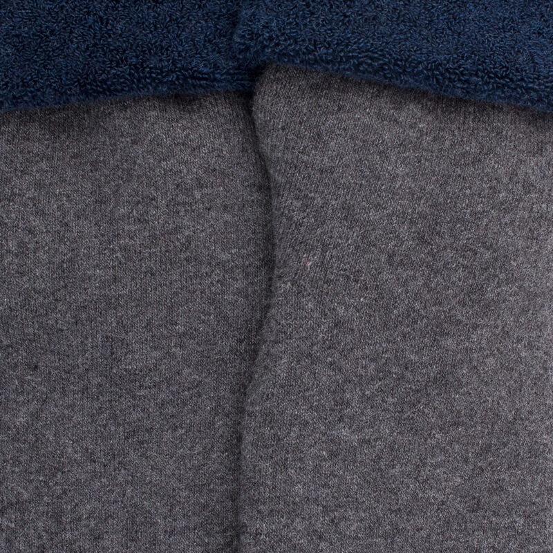 Doré Doré Chaussettes Anti-dérapantes Enfant En Coton - Gris Oxford & Bleu Caban