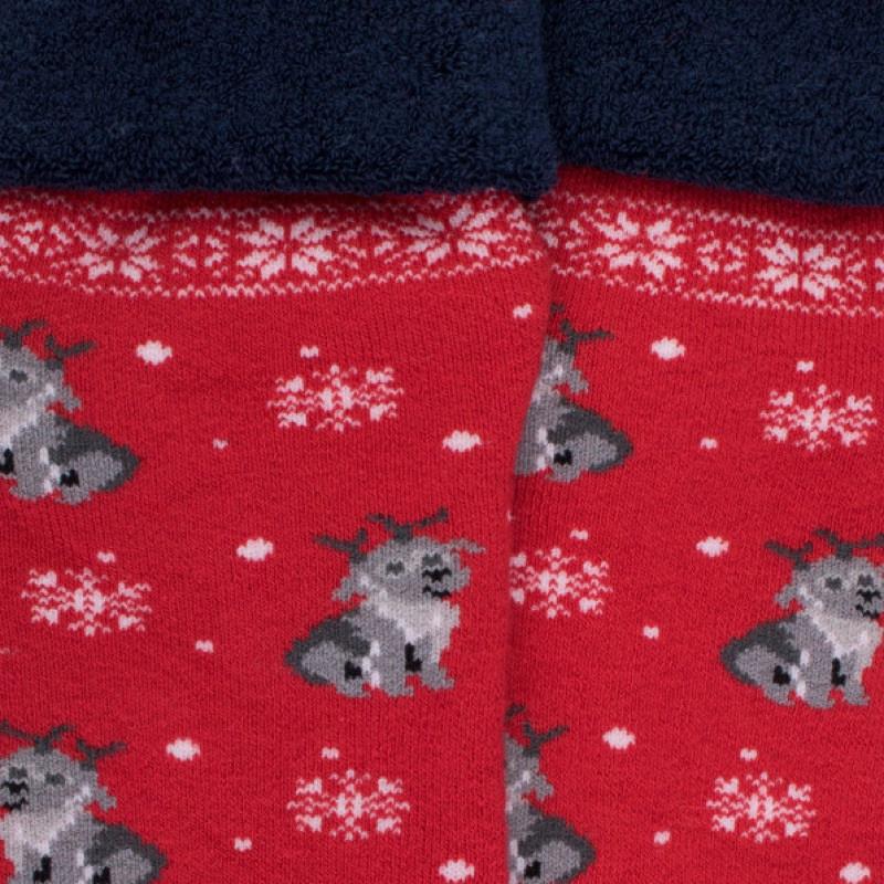 Doré Doré Chaussettes Anti-dérapantes Fantaisie Motifs Chien Et Neige