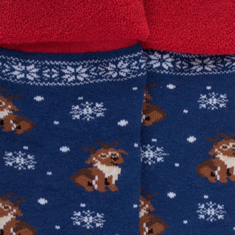 Doré Doré Chaussettes Anti-dérapantes Fantaisie Motifs Chien Et Neige