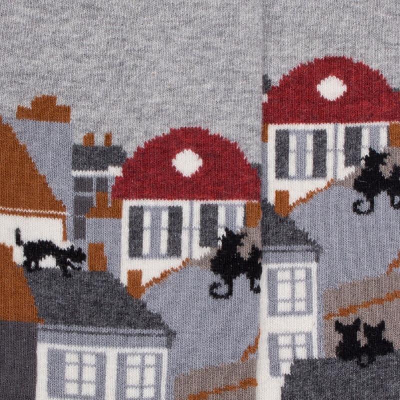Doré Doré Chaussettes Avec Chats Sur Les Toits De Paris