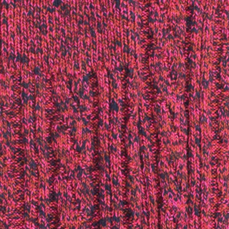 Doré Doré Chaussettes Chinées Avec Torsades En Coton Recyclé - Framboise