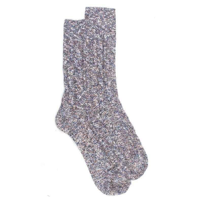 Doré Doré Chaussettes Chinées Avec Torsades En Coton Recyclé