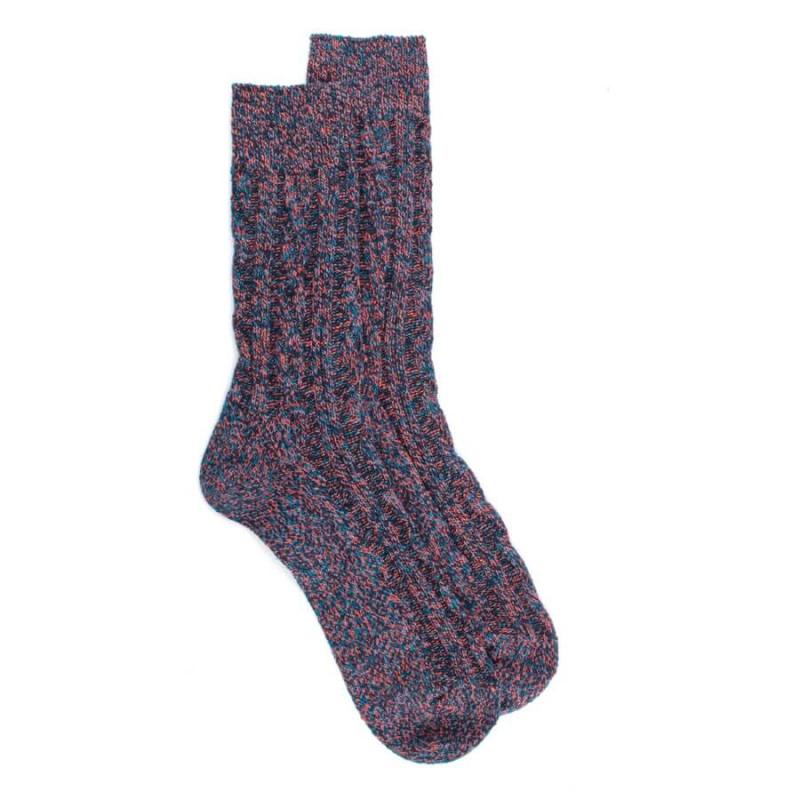 doré doré Chaussettes chinées avec torsades en coton recyclé