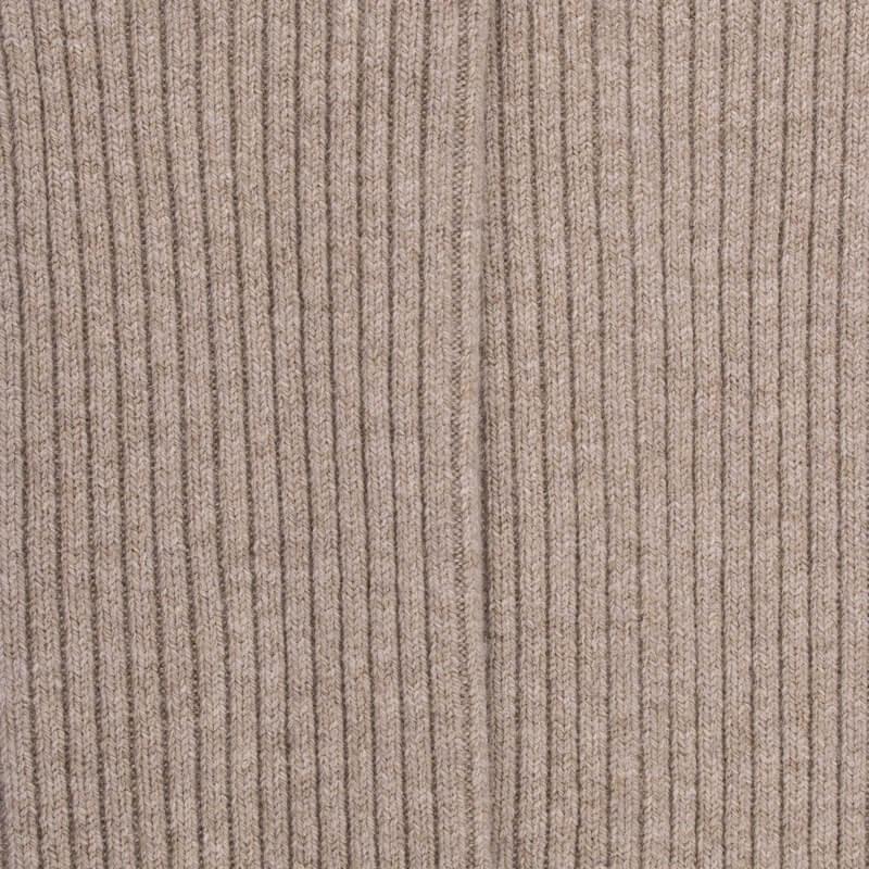 Doré Doré Chaussettes Côtelées Pour Femmes En Laine Vierge Viscose Et Caschmere Coloris Unis. - Beige Chrysalide