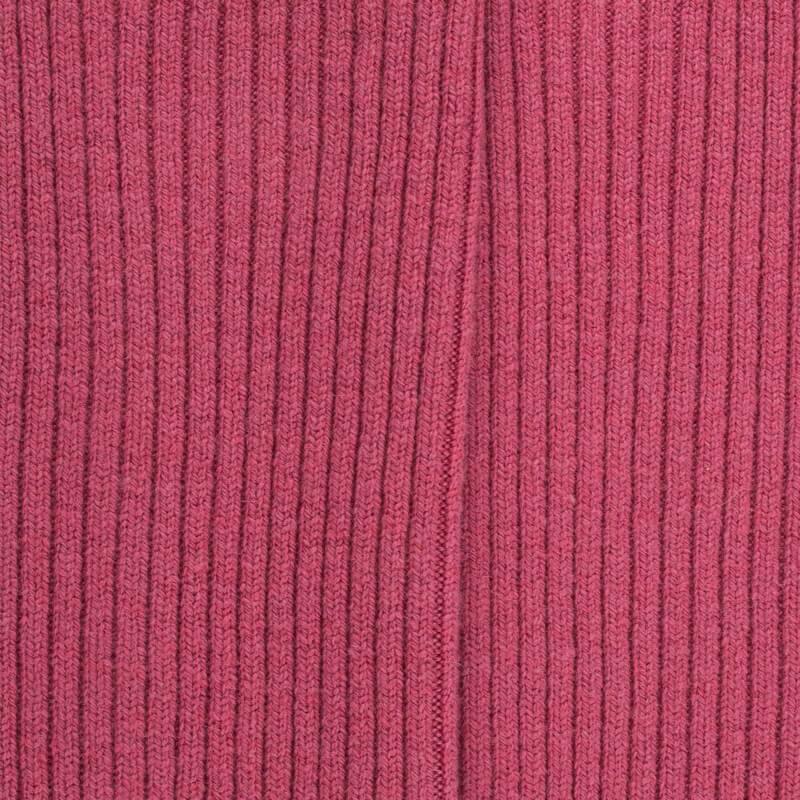Doré Doré Chaussettes Côtelées Pour Femmes En Laine Vierge Viscose Et Caschmere Coloris Unis. - Rose Antique
