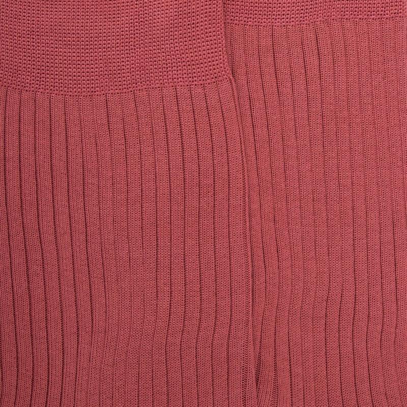 Doré Doré Chaussettes Côtelées Pour Hommes En Fil D'Ecosse 100% Uni - Rose Jouy