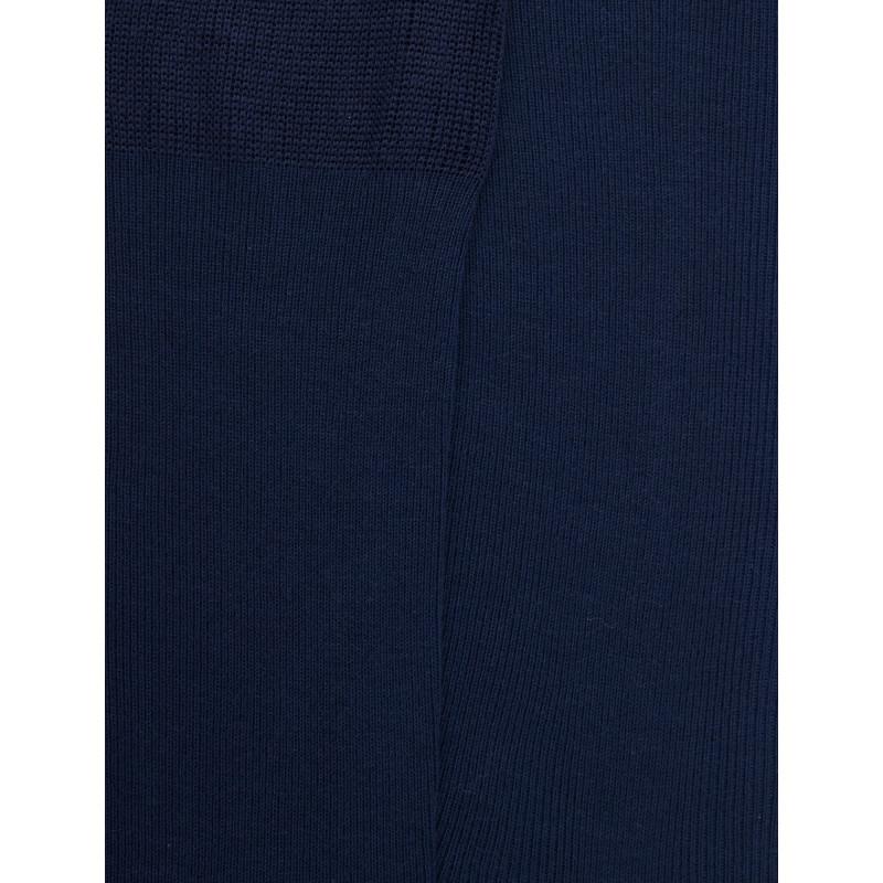 Doré Doré Chaussettes Courtes Pour Hommes En TENCEL™ Lyocell à Côtes Unies. - Bleu Matelot