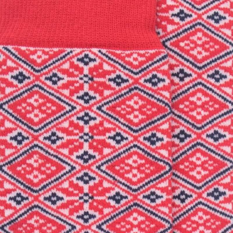 Doré Doré Chaussettes De Noël Au Motifs Grecs - Rouge