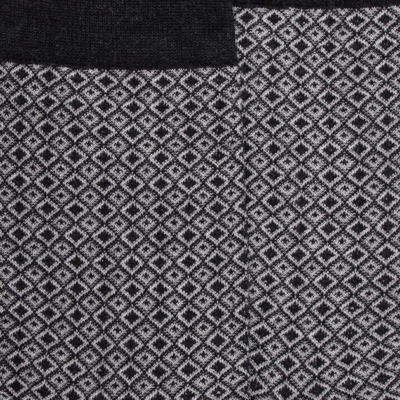 Doré Doré Chaussettes En Coton à Motifs De Diamants Pour Hommes - Gris Anthracite