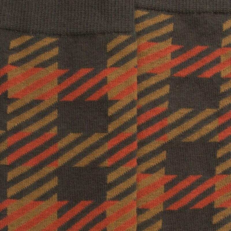Doré Doré Chaussettes En Coton à Motifs écossais Pour Hommes - Vert Mélèze