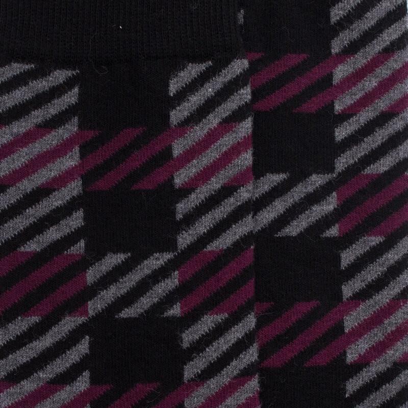 Doré Doré Chaussettes En Coton à Motifs écossais Pour Hommes - Noir