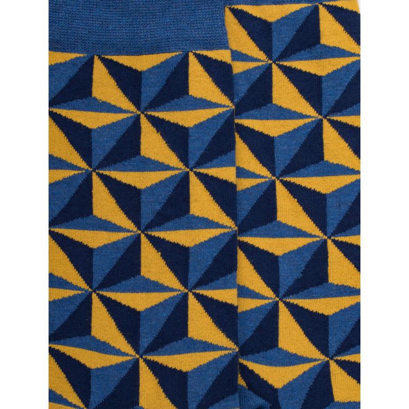 Doré Doré Chaussettes En Coton à Motifs Géométriques Pour Hommes