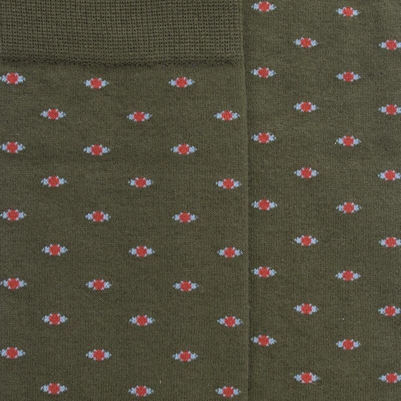 Doré Doré Chaussettes En Coton égyptien Pour Hommes Avec Motifs D'yeux - Vert Mélèze