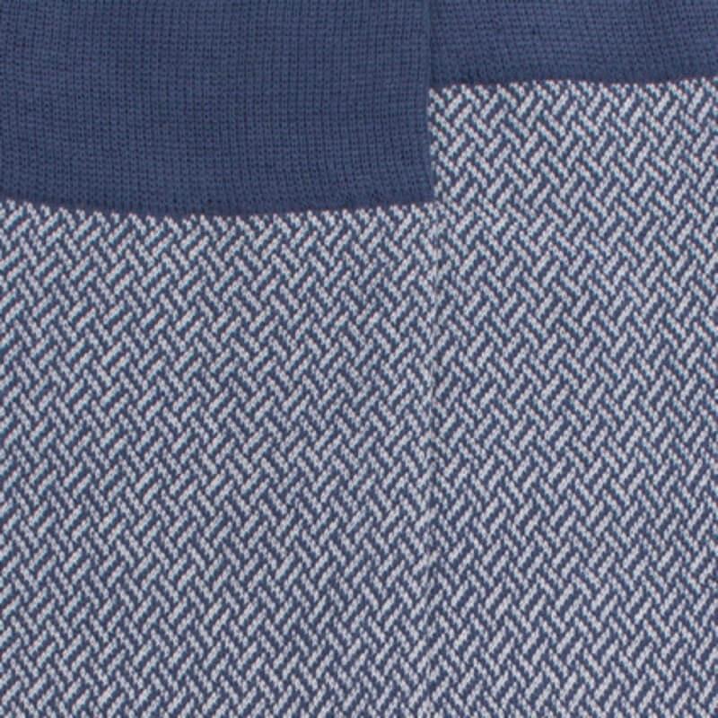 Doré Doré Chaussettes En Coton égyptien Pour Hommes Avec Motifs Entrelacés - Bleu Port
