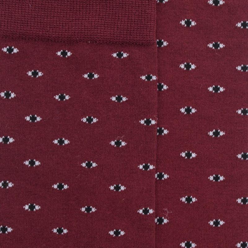 Doré Doré Chaussettes En Coton égyptien Pour Hommes Avec Motifs D'yeux - Aubergine