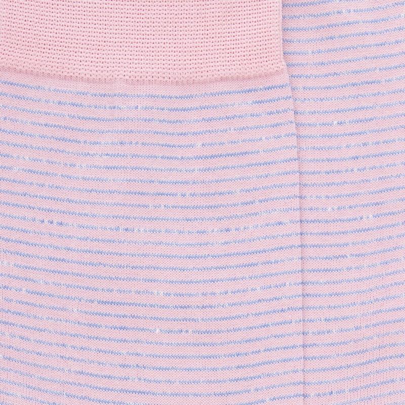 Doré Doré Chaussettes En Coton Et Lin à Fines Rayures - Rose