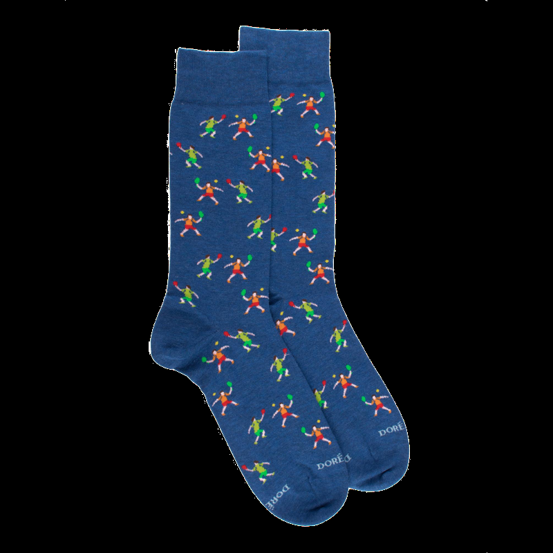 doré doré Chaussettes en coton pour hommes joueurs de raquette fantaisie